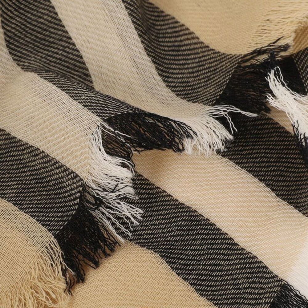 Check Wool Scarf - Picture 6 of 7